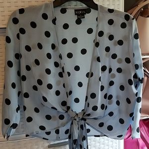 Mix It 100% Silk Tie Blouse Size 4